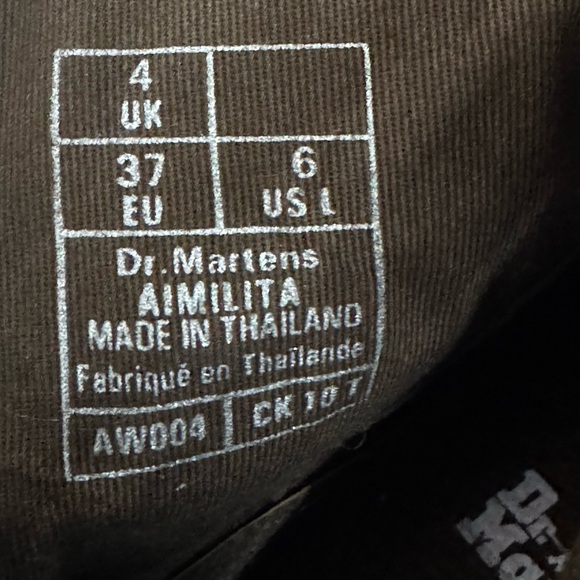 Doc Martens Dark Brown Womens Combat Boots Aimilita AW004 US6 EU 37 - Picture 4 of 13